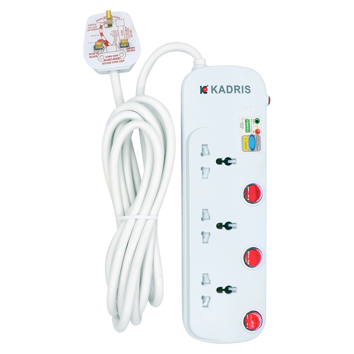 EX-1616 KADRIS 3 WAY EXTENSION SOCKET CG2003- 3 METER