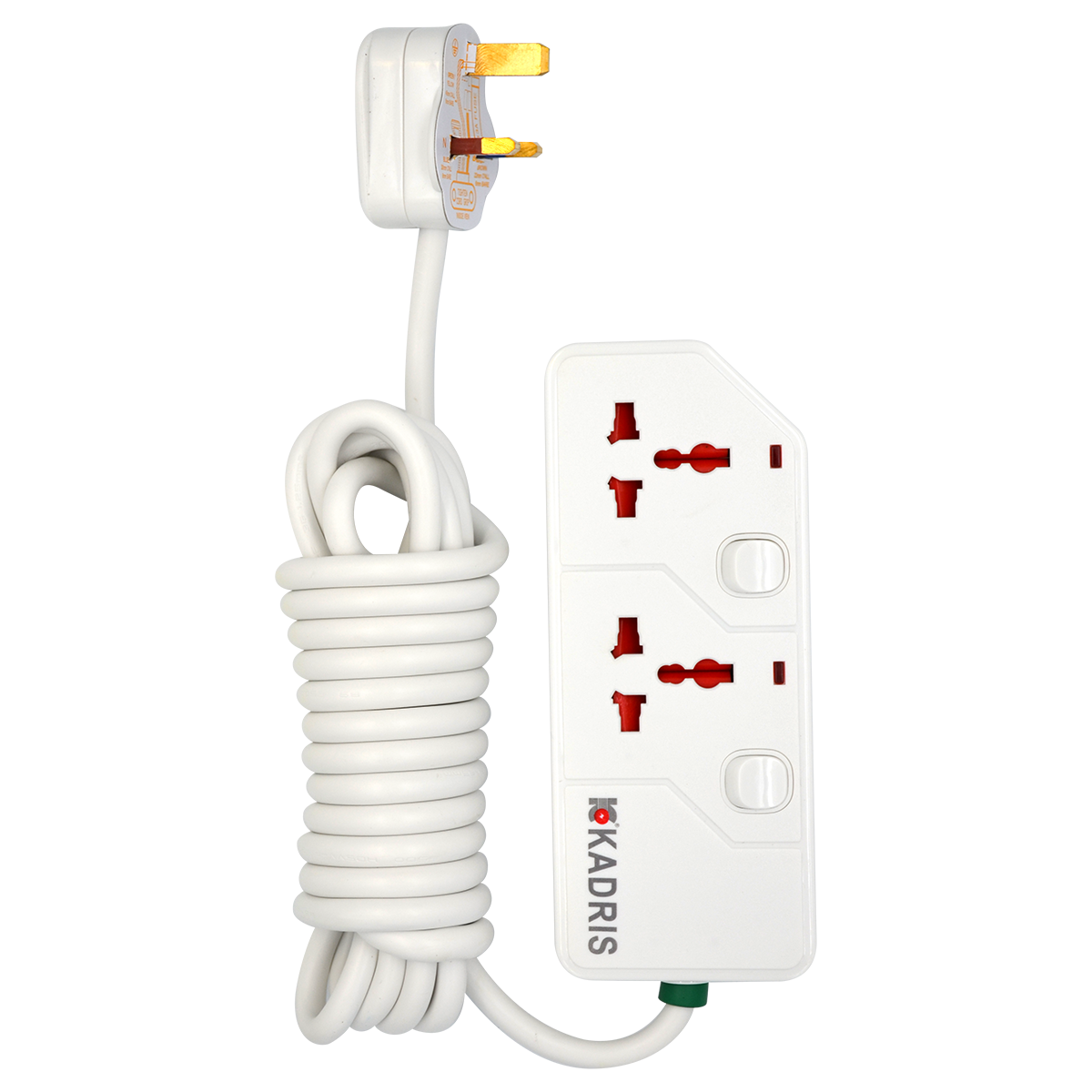 EX-1636 KADRIS 2 WAY EXTENSION SOCKET KD1602S- 4 METER