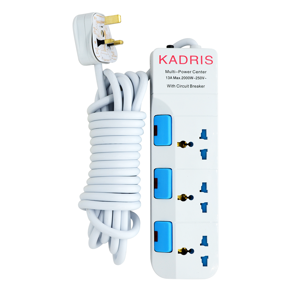 EX-1416 KADRIS 3 WAY EXTENSION SOCKET 813 5 YARDS