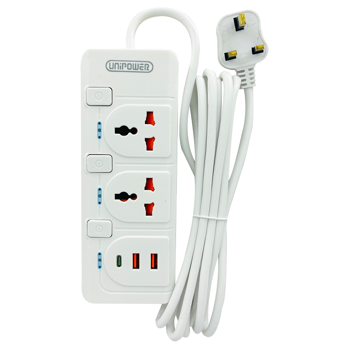 EX-2012 UNIPOWER EXTENSION SOCKET WITH 2 USB+1PD 3 METER