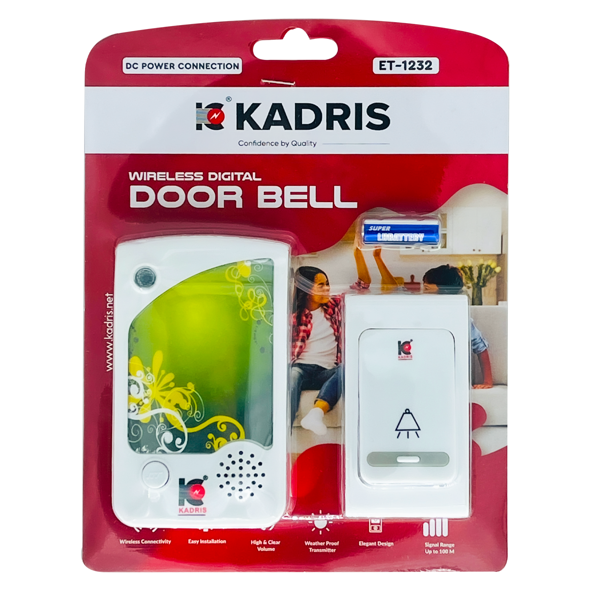 ET-1232 KADRIS DOOR BELL -WIRELESS- DC