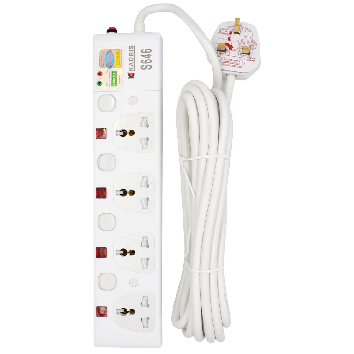 EX-1315 KADRIS 4 WAY EXTENSION SOCKET S646- 5 METER