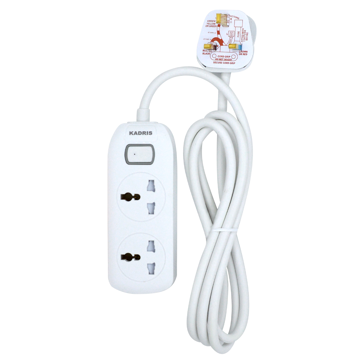 EX-1683 KADRIS 2 WAY EXTENSION SOCKET NK 200- 2 METER