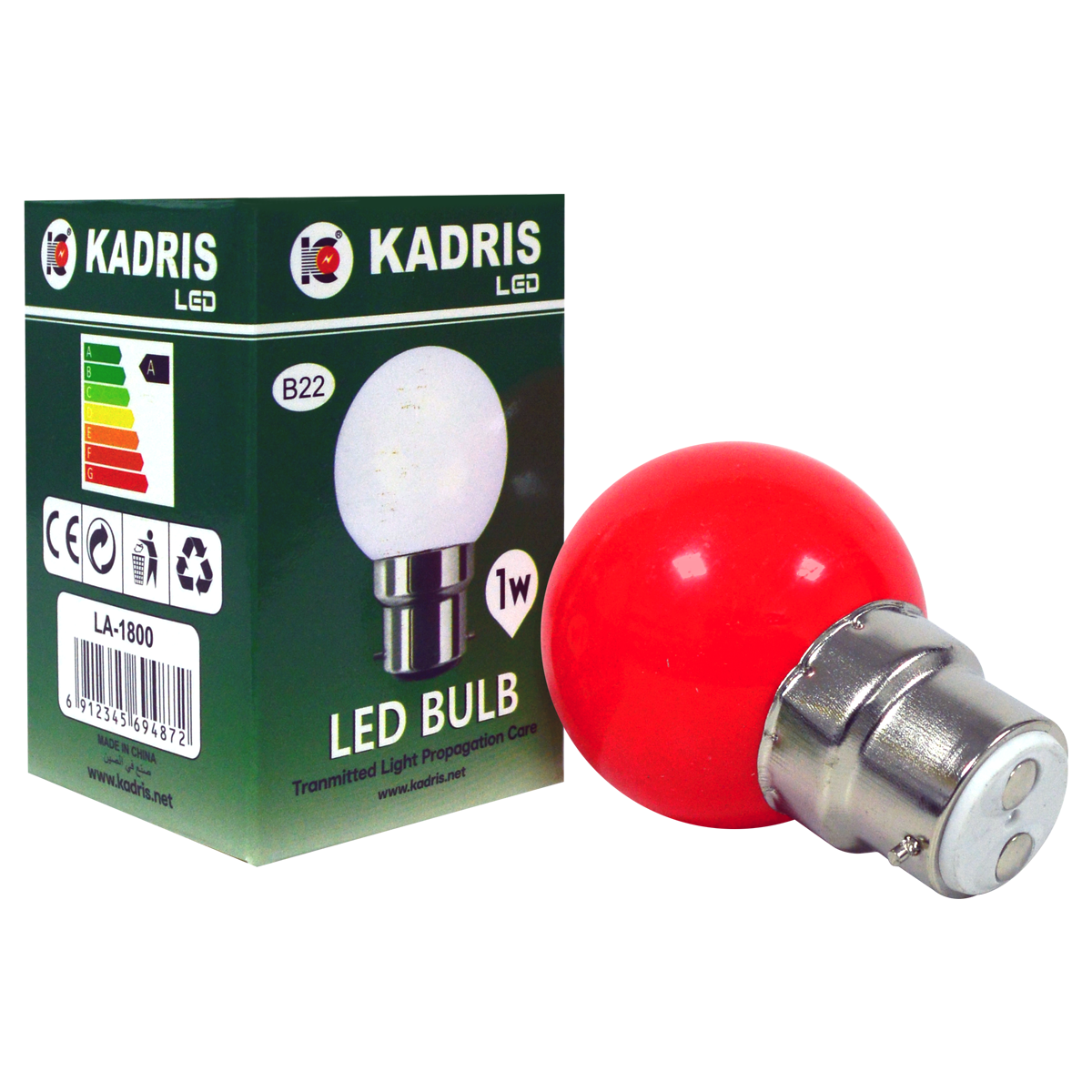 LA-1800 KADRIS 1W LED COLOUR BULB B22